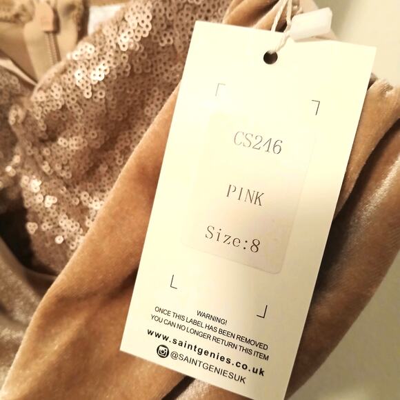 Saint Genies | Velvet | sequin | bustier|  mini dress size 8 UK Size 4 US - Picture 3 of 5